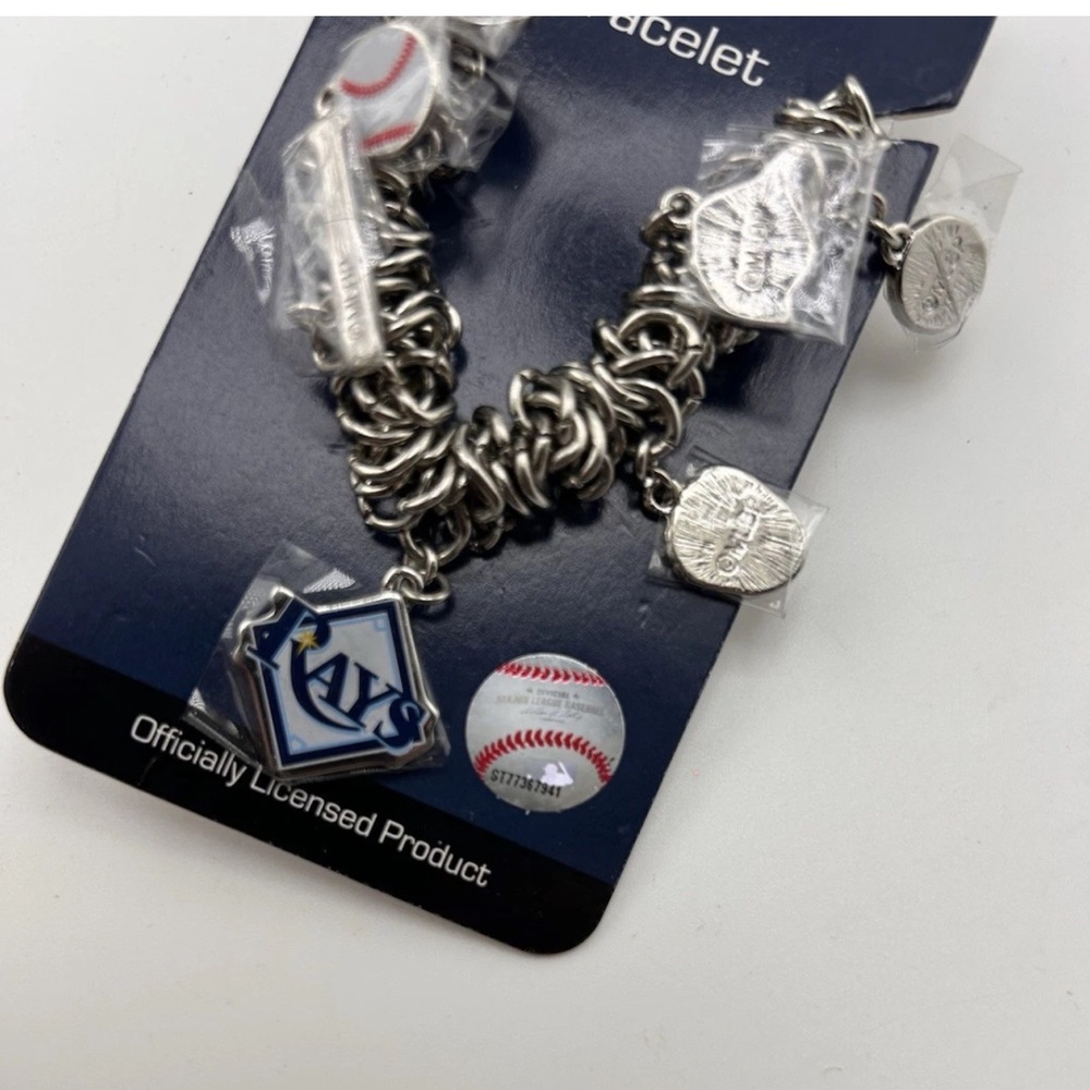 Game Time 101490 MLB Tampa Bay Rays Stretch Bracelet - Picture 6 of 8